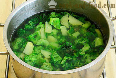 Puré av brokkoli suppe med fløte