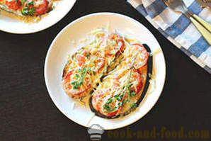 Bakt aubergine med tomat og ost