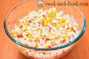 Krabbe salat med ris og mais