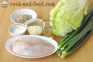 Vegetabilsk salat med kylling og kinakål