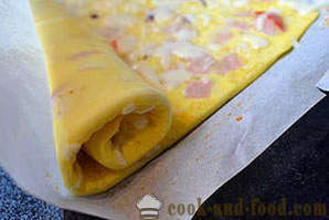 Roll av omelett med ost