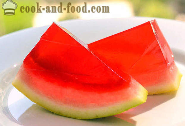 Vannmelon gelé i dens skall