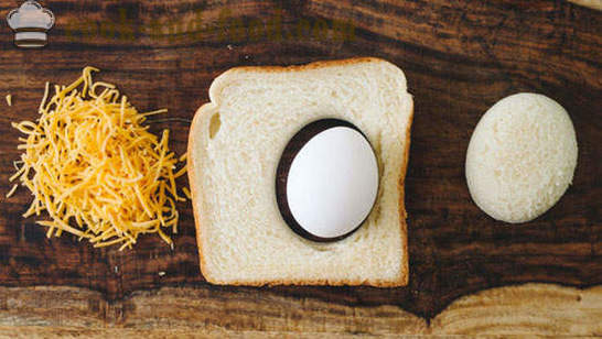 French toast med egg og ost