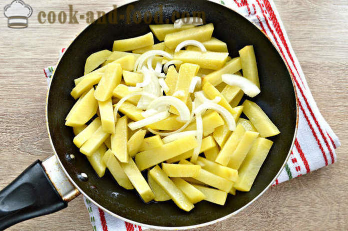 Stekte poteter med ost - hvordan å lage deilige poteter med ost, en trinnvis oppskrift bilder