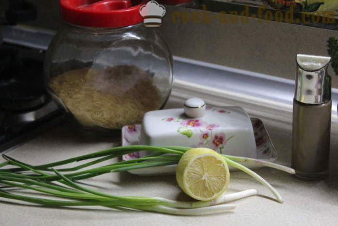Deilig smuldrete ris pynt med rømme og urter - hvordan å lage en deilig siderett med ris, en trinnvis oppskrift bilder