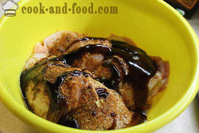 Kylling i teriyakisaus i ovnen - hvordan du koker kylling teriyaki, en trinnvis oppskrift bilder