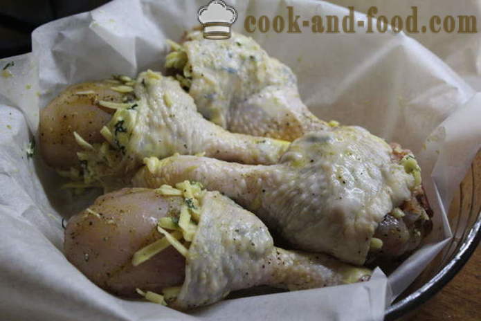 Fylt kylling drumstick i ovnen - hvordan å lage en deilig kyllinglår, en trinnvis oppskrift bilder