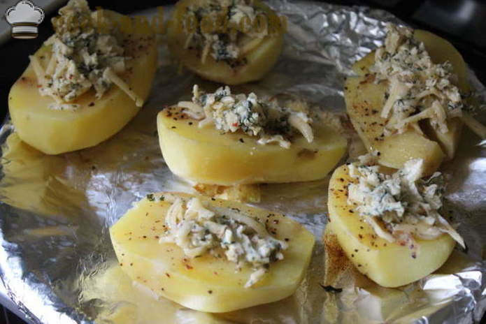 Bakt potet med ost - så deilig å koke potetene i ovnen, med en trinnvis oppskrift bilder