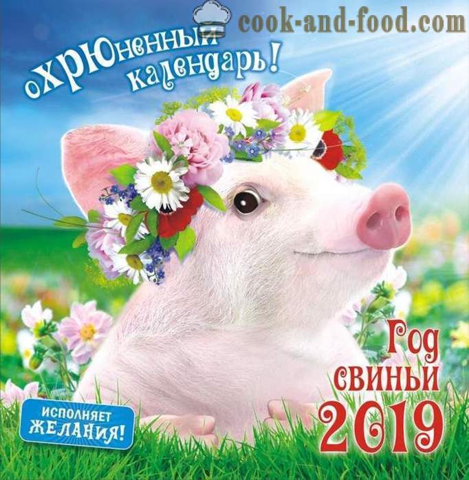 Kalender 2019 på Year of the Pig med bilder - Last ned gratis julekalender med griser og villsvin