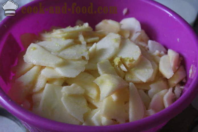 Enkel eplekake med ingefær melk - hvordan å bake en eplepai med ingefær i ovnen, med en trinnvis oppskrift bilder