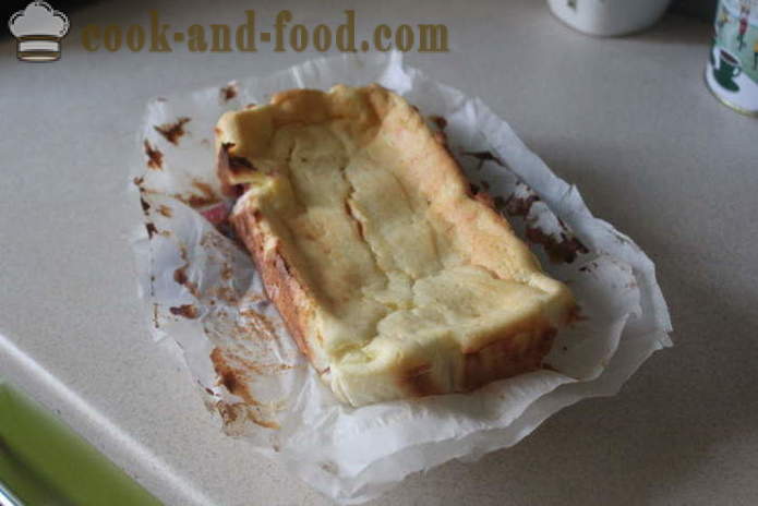 Ostekake med fersken - hvordan å bake en kake med cottage cheese og fersken, med en trinnvis oppskrift bilder