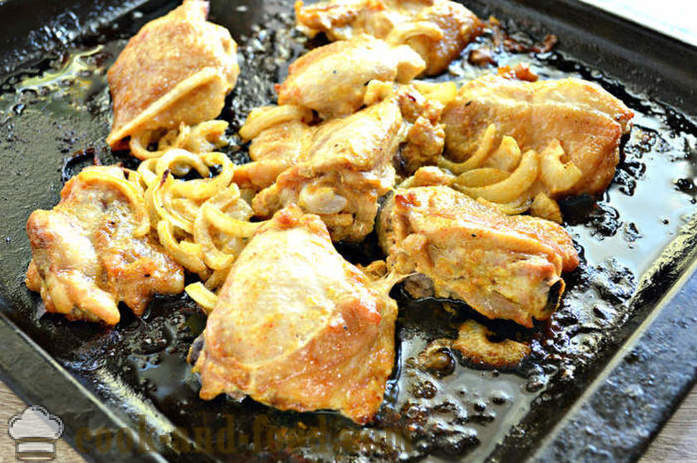 Deilig kylling kebab majones - hvordan du koker kylling grillspyd i ovnen, med en trinnvis oppskrift bilder