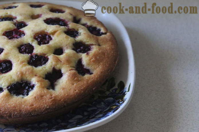 Jellied blackberry pie uten yoghurt - hvordan å lage en blackberry kaken i ovnen, med en trinnvis oppskrift bilder