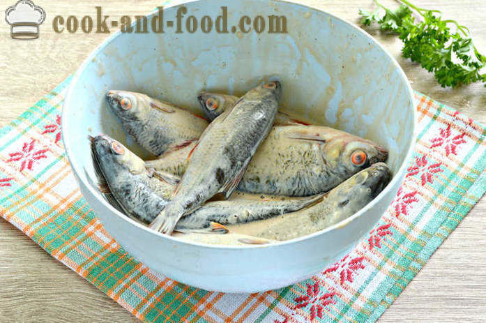 Liten fisk bakt i ovnen - hvordan å lage en deilig liten elv fisk, trinnvis oppskrift bilder