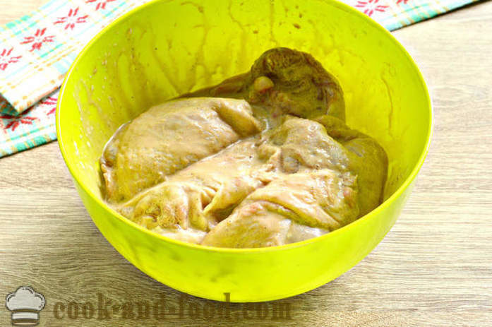Kyllinglår i ovnen - hvordan du koker kylling lår i majones og soyasaus, en trinnvis oppskrift bilder