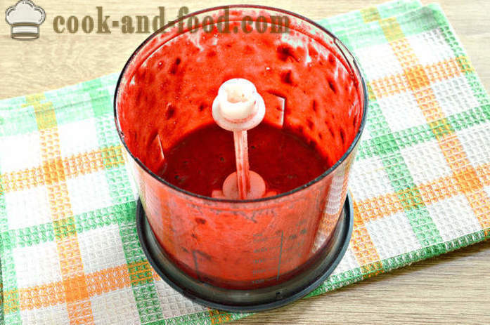 Cherry smoothie i en blender - hvordan å lage en smoothie med melk og kirsebær i hjemmet, trinnvis oppskrift bilder
