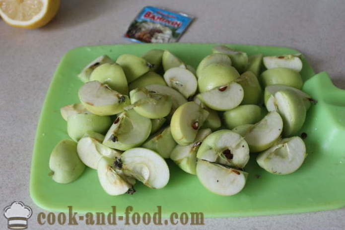 Eplekompott med sitron friske epler - hvordan å lage eple kompott av friske epler, en trinnvis oppskrift bilder