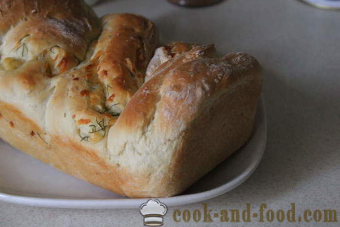 Hjemmelaget ost brød med urter - en trinnvis oppskrift ost brød i ovnen, med bilder