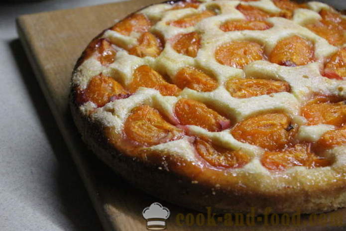 Åpne aprikos pie - hvordan å bake aprikos kake, en trinnvis oppskrift bilder