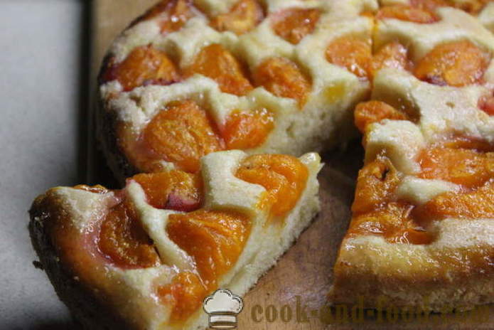 Åpne aprikos pie - hvordan å bake aprikos kake, en trinnvis oppskrift bilder