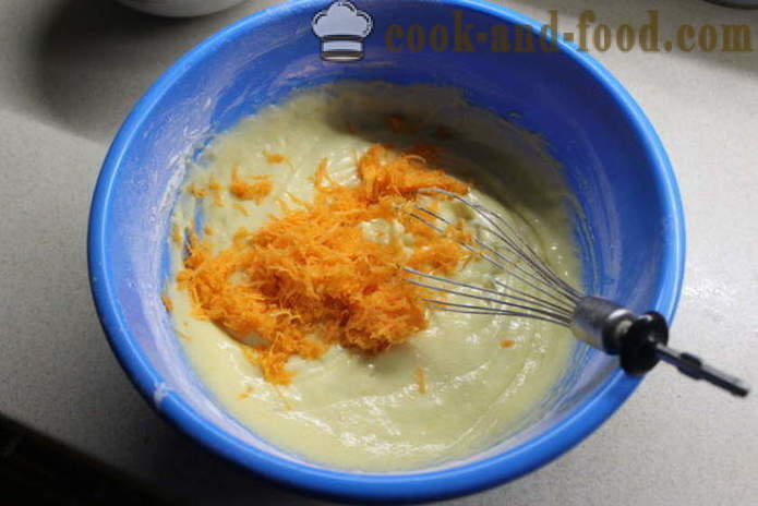 Gulrotkake med appelsinskall - hvordan å bake en kake med appelsin og gulrot, med en trinnvis oppskrift bilder
