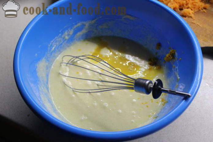 Gulrotkake med appelsinskall - hvordan å bake en kake med appelsin og gulrot, med en trinnvis oppskrift bilder