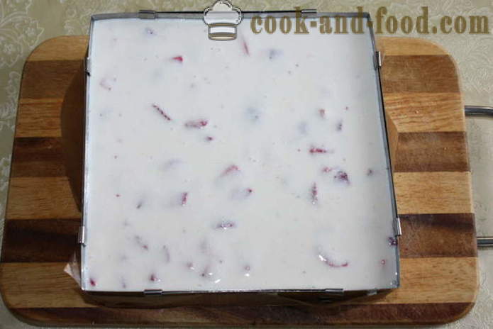 Ostemasse ostekake med jordbær uten baking - hvordan å lage mat ostekake med jordbær, en trinnvis oppskrift bilder