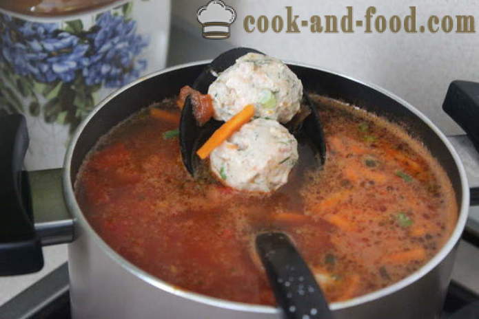 Bønnesuppe med kjøttboller - hvordan du koker suppe med bønner og kjøttboller, en trinnvis oppskrift bilder