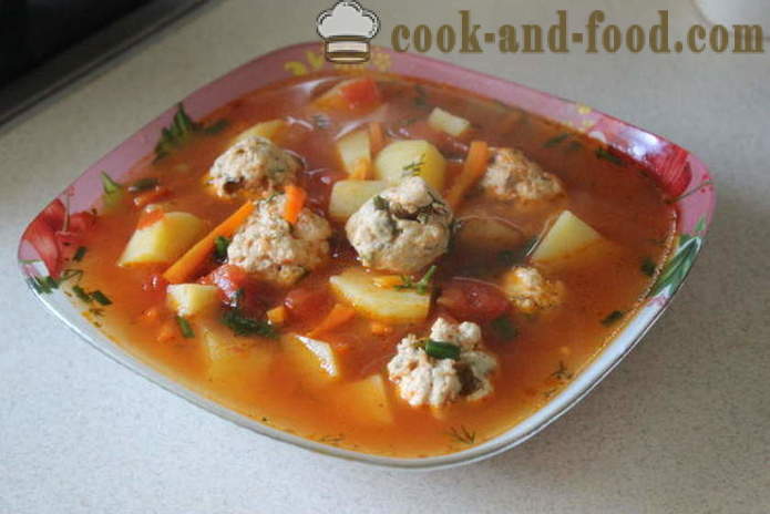 Bønnesuppe med kjøttboller - hvordan du koker suppe med bønner og kjøttboller, en trinnvis oppskrift bilder