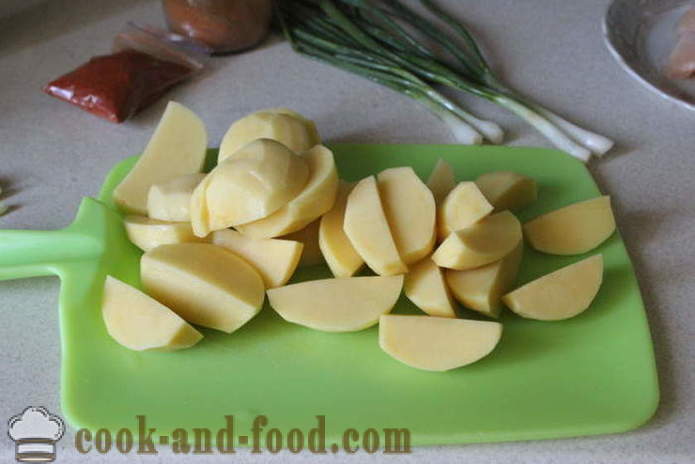 Poteter med paprika og hvitløk - hvordan å lage deilige poteter med paprika, en trinnvis oppskrift bilder