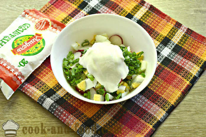 Salat med reddiker og rabarbra - Hvordan lage en salat av reddik og rabarbra, en trinnvis oppskrift bilder