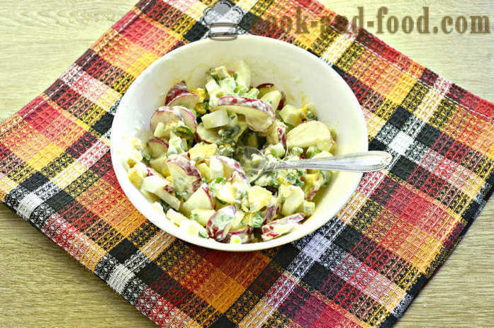 Salat med reddiker og rabarbra - Hvordan lage en salat av reddik og rabarbra, en trinnvis oppskrift bilder