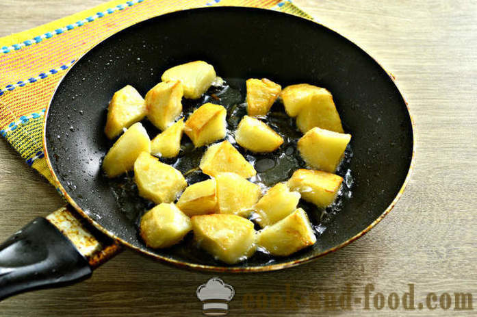 Varm salat med poteter og majones - hvordan å lage mat en varm salat av poteter, en trinnvis oppskrift bilder