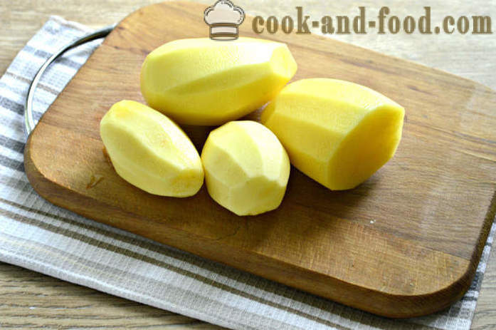 Stuet poteter med stuet kjøtt i en stekepanne - hvordan du koker poteter med corned beef, en trinnvis oppskrift bilder