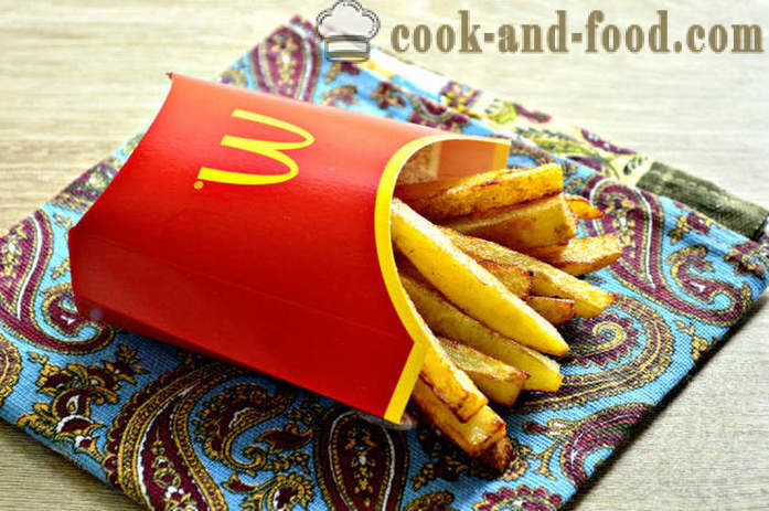 Pommes frites i McDonalds - hvordan å lage pommes frites i pannen, en trinnvis oppskrift bilder
