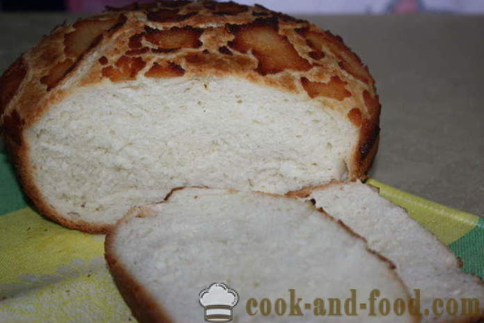 Hjemmelaget brød med en skarp i ovnen - hvordan å bake loff hjemme, trinnvis oppskrift bilder