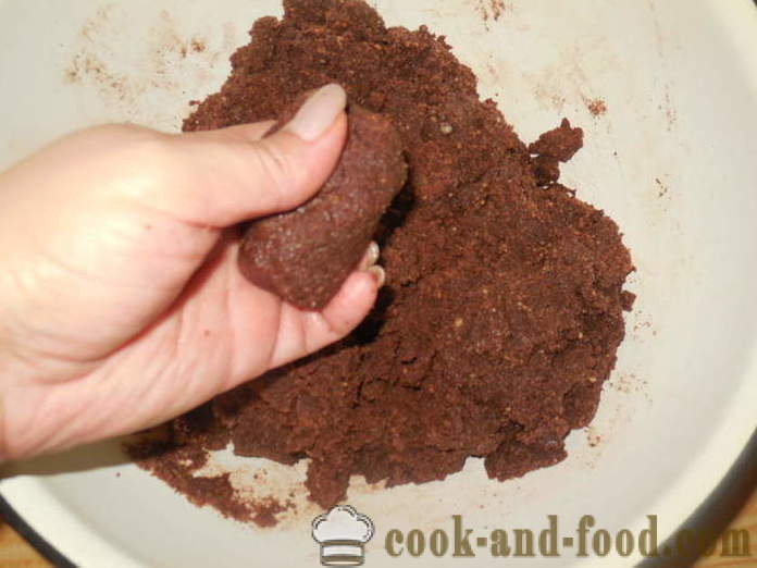 Hjemmelaget sjokoladekake med kondensert melk poteter - hvordan å lage en kake poteter, steg for steg oppskrift bilder
