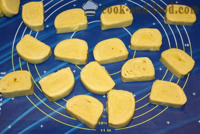 Napolitansk sfolyatelle - hvordan å lage puff boller med ricotta ost, en trinnvis oppskrift bilder