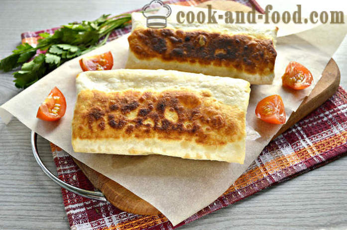 Pølser i pitabrød med ost og majones - hvordan å lage pølse i pitabrød, en trinnvis oppskrift bilder