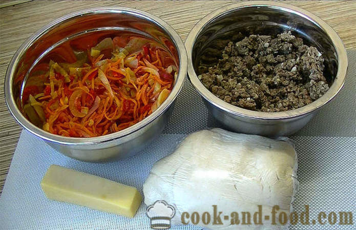 Kost lasagne med grønnsaker og kjøtt - Hvordan koke lasagne i hjemmet, trinnvis oppskrift bilder