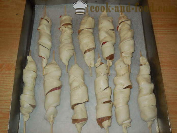 Kylling i butterdeig i ovnen på grillspyd - hvordan å lage en kylling på grillspyd, en trinnvis oppskrift bilder