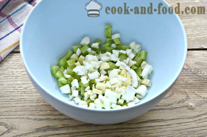 Salat med hermetiserte bønner og kjeks - Hvordan lage en bønne salat med krutonger, en trinnvis oppskrift bilder