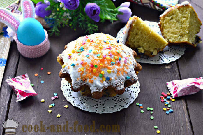 Påske kake-kake med brus uten gjær og melk - hvordan å lage kaker i bokser i ovnen, med en trinnvis oppskrift bilder