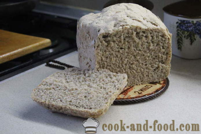 Rustikk brød i brødbakemaskinen fra rug og hele hvetemel - hvordan å lage brød fra ulike typer mel i brødet maker, en trinnvis oppskrift bilder