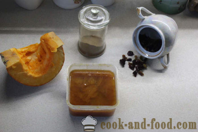 Bakt gresskar med honning, tørket frukt og krydder - hvordan å bake gresskar skiver i ovnen, med en trinnvis oppskrift bilder
