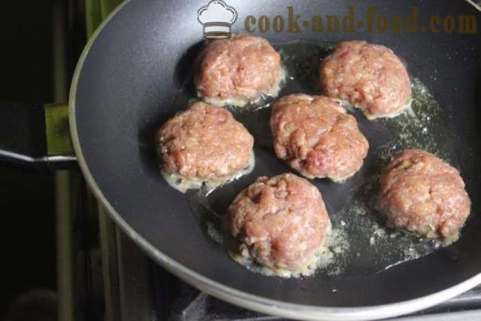 Kjøttboller bakt i ovnen med poteter og grønnsaker - hvordan å lage kjøttbollene i ovnen, med en trinnvis oppskrift bilder