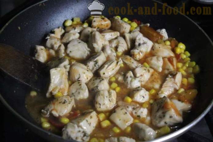 Kylling i kinesisk sursøt saus - hvordan du koker en kylling i kinesisk, en trinnvis oppskrift bilder