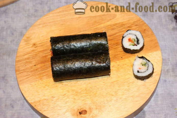 Deilig og enkle pålegg for sushi - hvordan å lage sushi hjemme, trinnvis oppskrift bilder