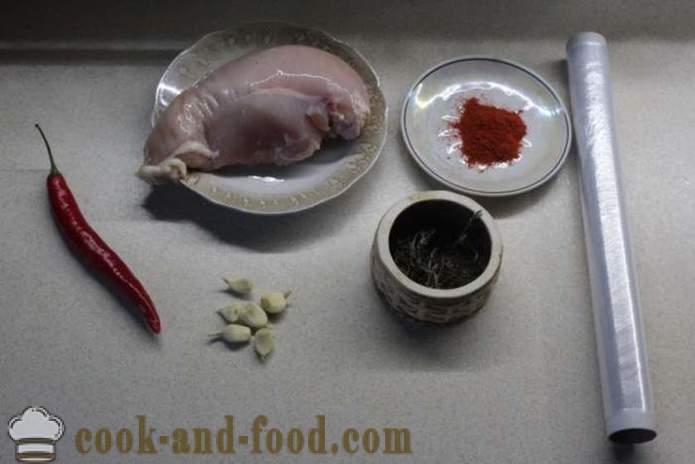 Hjemmelaget kyllingrull i folie - hvordan å lage en kylling roll hjemme, trinnvis oppskrift bilder