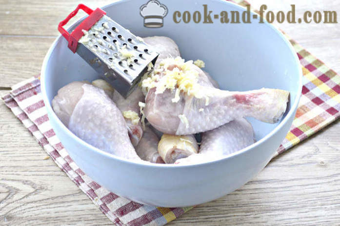 Deilige kyllinglår i ovnen - som en deilig bakt kylling drumstick, en trinnvis oppskrift bilder